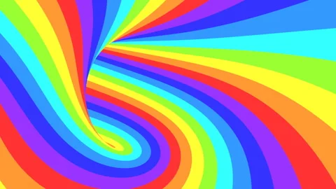 Spectrum psychedelic optical illusion. Abstract rainbow hypnotic background. Stock Footage 117592852