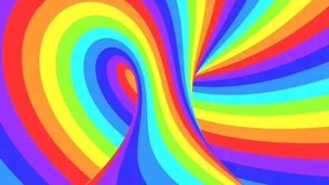 Spectrum psychedelic optical illusion. Abstract rainbow hypnotic background. Stock Footage 117592886