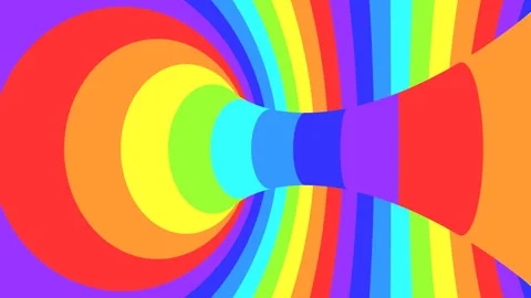 Spectrum psychedelic optical illusion. Abstract rainbow hypnotic background. Video stock 120243053