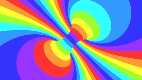 Spectrum psychedelic optical illusion. Abstract rainbow hypnotic background. Video stock 120243061
