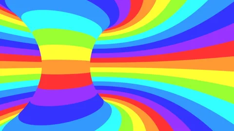 Spectrum psychedelic optical illusion. Abstract rainbow hypnotic background. Stock Footage 120243096