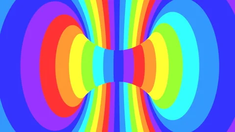 Spectrum psychedelic optical illusion. Abstract rainbow hypnotic background. Stock Footage 120243106