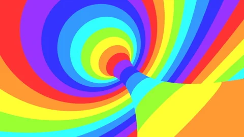 Spectrum psychedelic optical illusion. Abstract rainbow hypnotic background. Видео 120243114