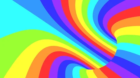 Spectrum psychedelic optical illusion. Abstract rainbow hypnotic background. Stock Footage 120243129