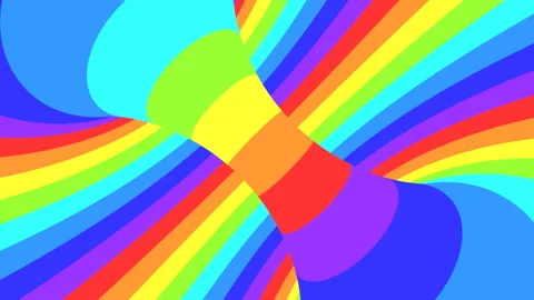 Spectrum psychedelic optical illusion. Abstract rainbow hypnotic background. Stock Footage 123313775