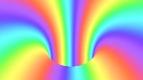 Spectrum psychedelic optical illusion. Abstract rainbow hypnotic background. Stock Footage 124925986