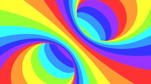 Spectrum psychedelic optical illusion. Abstract rainbow hypnotic background. Video stock 124926330