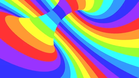 Spectrum psychedelic optical illusion. Abstract rainbow hypnotic background. Stock Footage 125263297