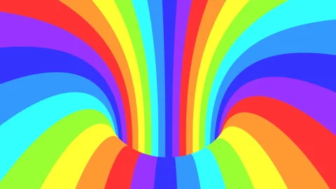 Spectrum psychedelic optical illusion. Abstract rainbow hypnotic background. Stock Footage 125745169