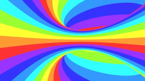 Spectrum psychedelic optical illusion. Abstract rainbow hypnotic background. Video stock 126293090
