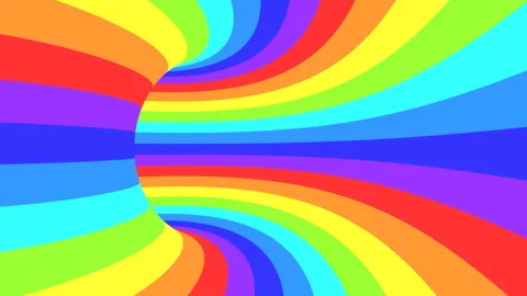 Spectrum psychedelic optical illusion. Abstract rainbow hypnotic background. Stock Footage 126293102