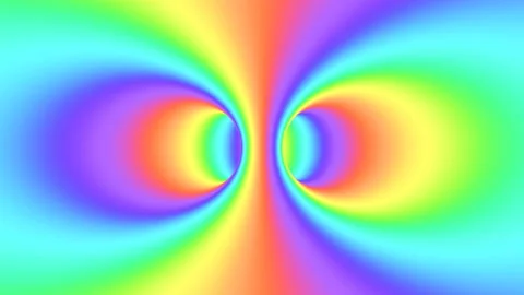 Spectrum psychedelic optical illusion. Abstract rainbow hypnotic background. Stock Footage 127387640