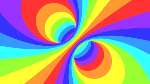 Spectrum psychedelic optical illusion. Abstract rainbow hypnotic background. Stock Footage 127387697