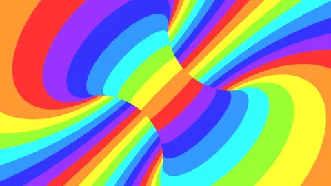 Spectrum psychedelic optical illusion. Abstract rainbow hypnotic background. Stock Footage 127387723