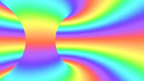 Spectrum psychedelic optical illusion. Rainbow hypnotic looping background Stock Footage 118091795