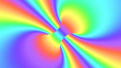 Spectrum psychedelic optical illusion. Rainbow hypnotic looping background Stock Footage 118091803