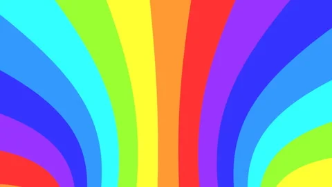 Spectrum psychedelic optical illusion. Rainbow hypnotic animated background. Stock Footage 121266513
