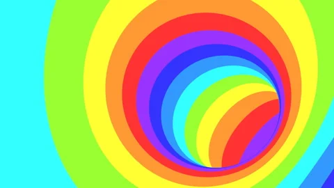 Spectrum psychedelic optical illusion. Rainbow hypnotic animated background. Stock Footage 121713550