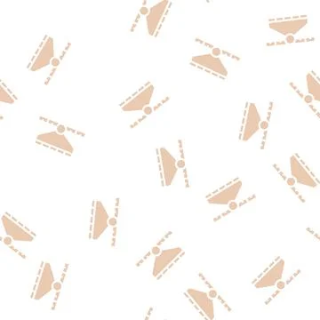 Spectrum range electromagnetic glyph vector seamless pattern Stock Illustration