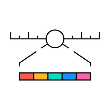 Spectrum range electromagnetic icon color illustration Illustrazione stock