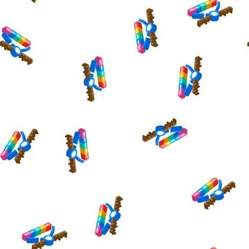 Spectrum range electromagnetic isometric icon seamless pattern Illustrazione stock