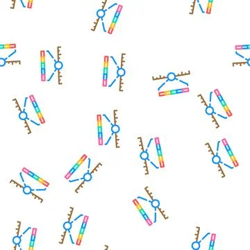Spectrum range electromagnetic vector seamless pattern Stock Illustration
