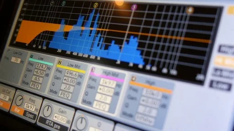 Spectrum Sound Analyser Stock Footage 82972931
