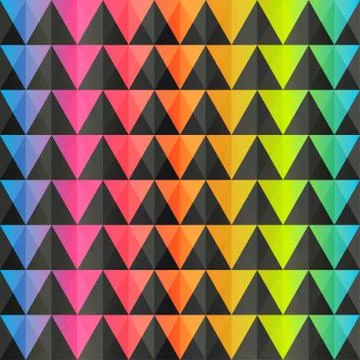 Spectrum triangle seamless pattern Stock Illustration