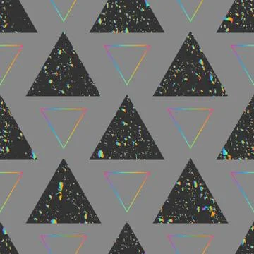 Spectrum triangle seamless pattern. Illustrazione stock