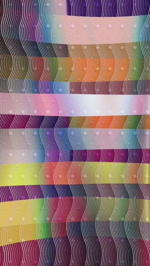 Spectrum Wave Color Bars Flickering Stars Motion Background Video stock 272164863
