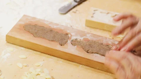 Speculaas making close up Stock Footage 35970085