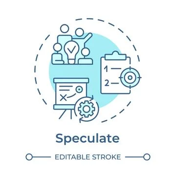 Speculate concept icon Illustrazione stock