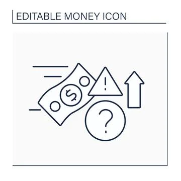 Speculate line icon. Stock Illustration
