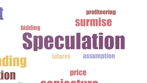 Speculation Tag Cloud Animated Isolated Vídeo Stock 103670426