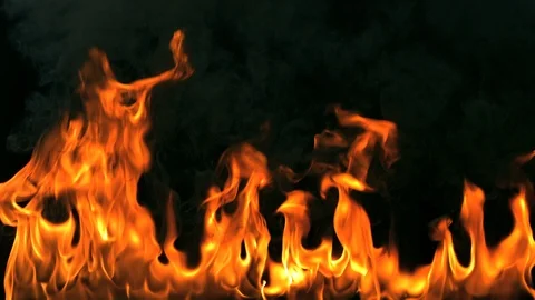 Sped up blazing flames Stock Footage 92610177