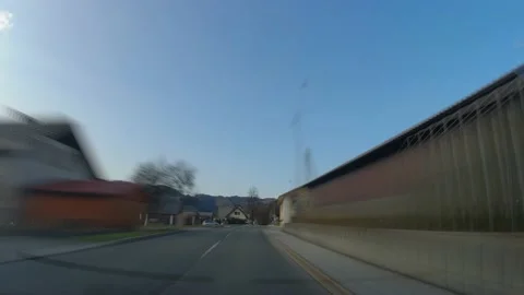 Sped up, hyper lapse POV point of view footage of driving a car Stock Footage 169247876