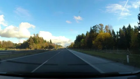 Sped up, hyper lapse POV, point of view of driving a car Stock Footage 169248848