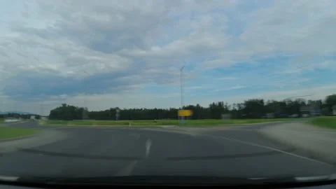 Sped up, hyper lapse view of driving a car on a countryside road, Slovenia Stock Footage 164676942