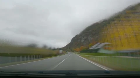 Sped up POV point of view dashcam dash camera view of driving on road Stock-Footage 142235265