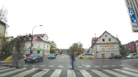 Sped up: POV view from a moving car Stock Footage 185488095