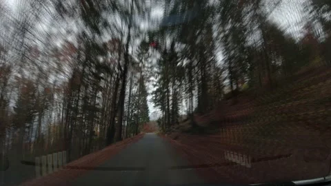 Sped up, time lapse or hyper lapse view of driving Stock Footage 167684509