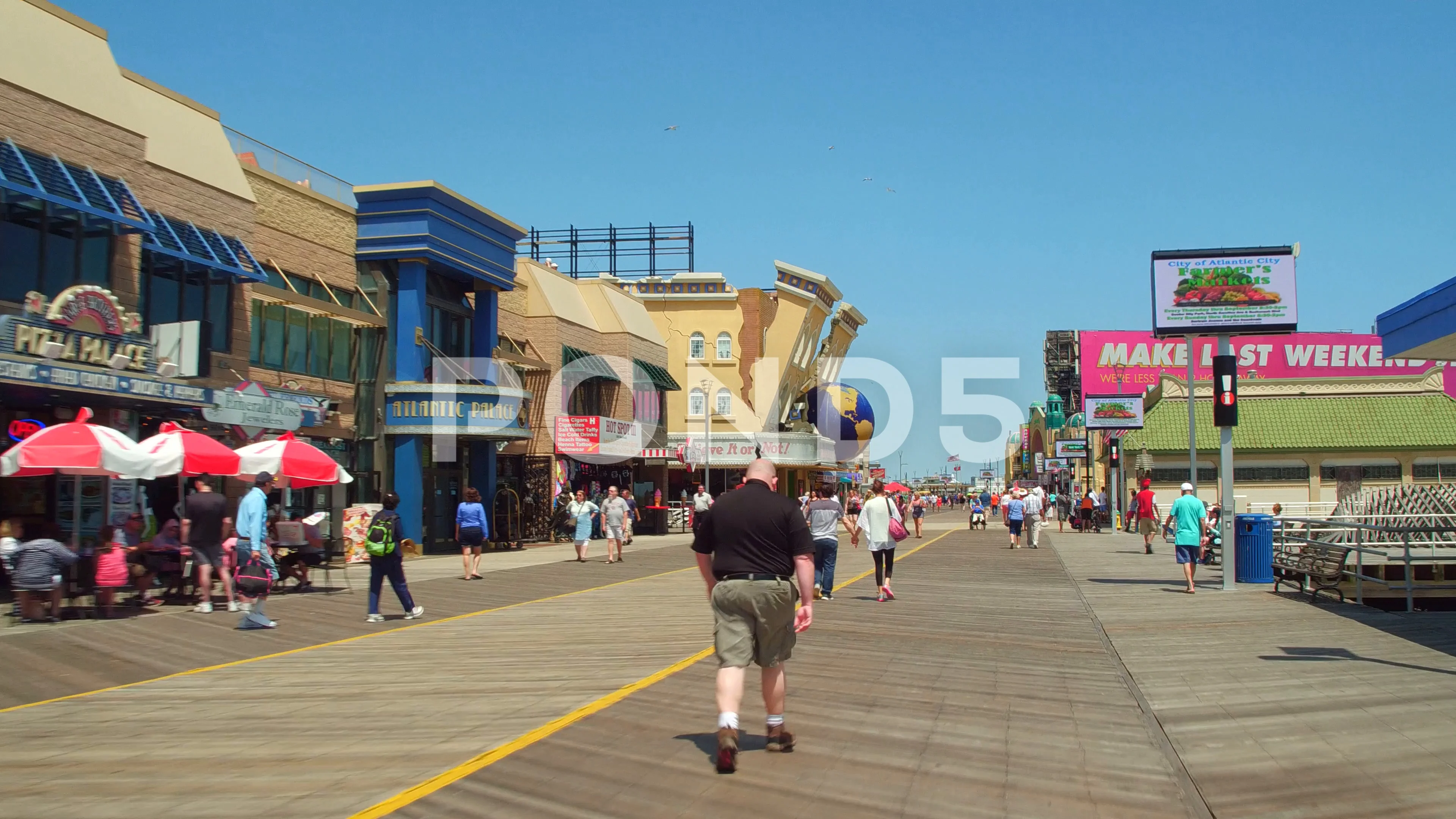 Sped up video of Atlantic City boardwalk hyperlapse