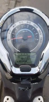 Spedometer 9999 KM Stock-Fotos