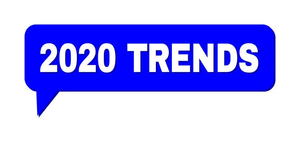 Speech 2020 TRENDS Colored Cloud Message Stock Illustration
