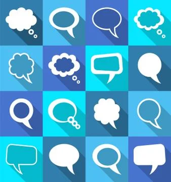 Speech and thought bubbles Illustrazione stock