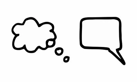 Speech and thought bubbles Stock Illustration
