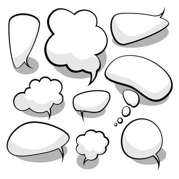 Speech And Thought Bubbles Stock Illustration