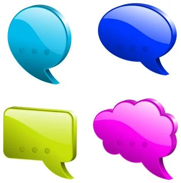 Speech and Thought Bubbles Illustration
