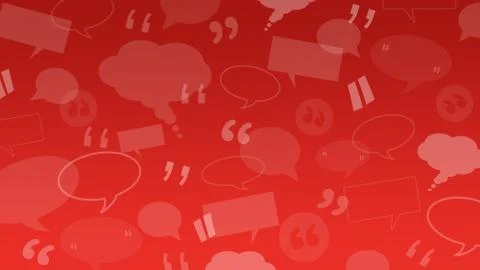 Speech and thought bubbles with quote marks suitable as a background Stock Illustration
