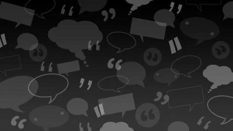 Speech and thought bubbles with quote marks suitable as a background Stock Illustration